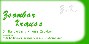 zsombor krauss business card